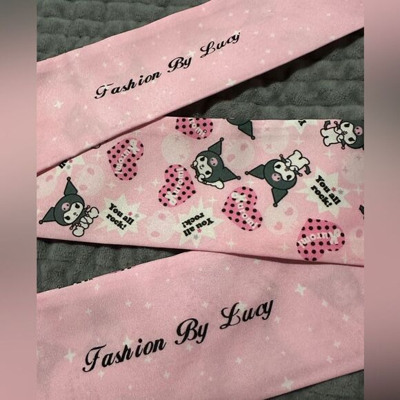 Kuromi x Fashion By Lucy Pink Hair Scarf – 37” Kawaii Style - Picture 7 of 17